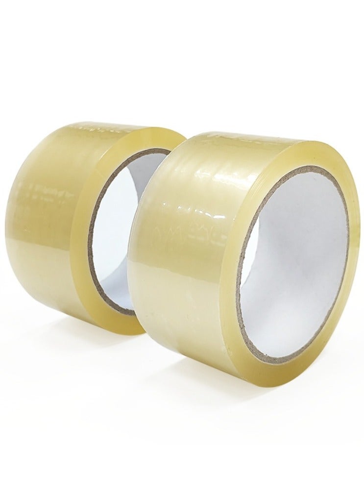 HarabiMed Premium Clear Packing Tape – 70 Yards (2 Rolls), Strong Adhesive for Boxes, Moving & Shipping - Image 1